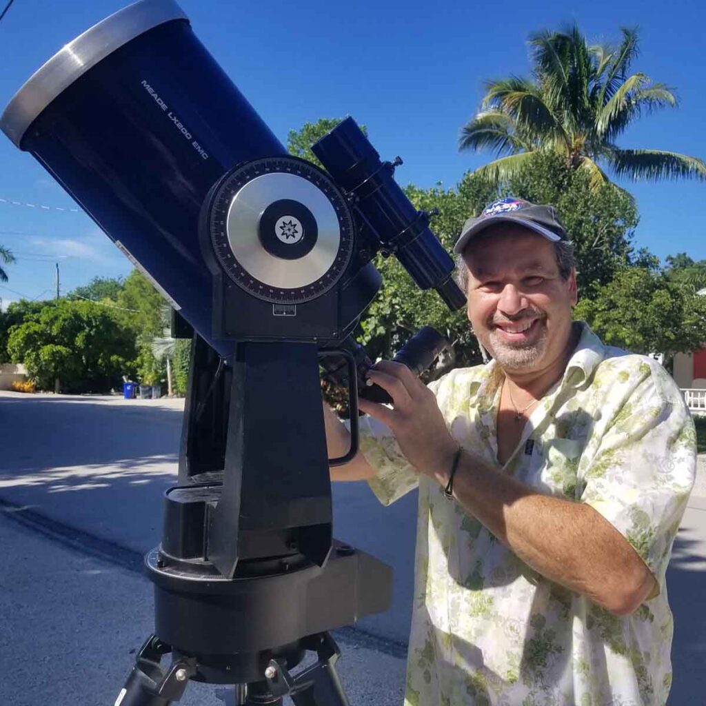 Charles Fulco with Meade telescope